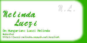 melinda luczi business card